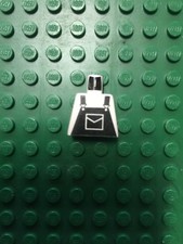 LEGO CORPO TRONCO BUSTO x OMINO MECCANICO OPERAIO Tuta Nera MINIFIGURE BIANCO