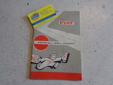 LIBRETTO FIAT - CONSIGLI AGLI