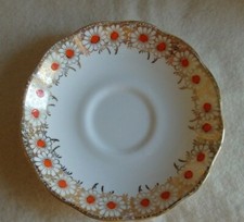 Roslyn China, Longton, 1 piattino, decorazione oro, spugnato, porcellana, Inghilterra