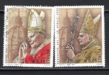 REPUBBLICA 2005 USATI PERFETTI...  PAPA GIOVANNI PAOLO II E PAPA BENEDETTO XVI