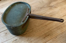 ANTICA PENTOLA CON COPERCHIO IN RAME E FERRO