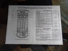 VOLKSWAGEN VW  TRANSPORTER T1 KLEINBUS SAMBA 1500 SCHEMA LUBRIFICAZIONE