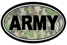 Military Camo oval Sticker