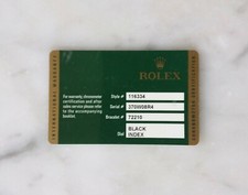 ROLEX Guarantee Warranty Card Booklet Datejust 116334 - B
