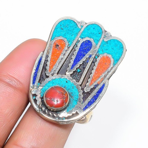 Anello regolabile corallo