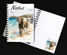 Labrador Chocolate Dog Notebook/Notepad + small image on each page by Starprint