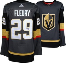 Maglia Marc-Andre Fleury Vegas Golden Knights autografata nera Adidas autentica