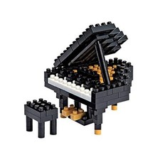 Pianoforte a coda Nanoblock - nero dal Giappone