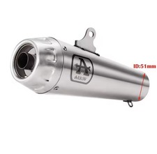 Terminale Scarico ARROW color alluminio con DB Killer in inox - 51mm