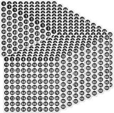 20 Fogli Adesivi Numero