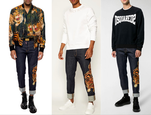 Dsquared2 jeans tigre - jeans, tigre-ricamo