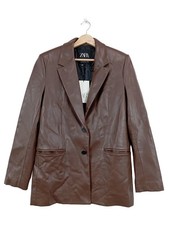 ZARA Giacca in ecopelle Donna