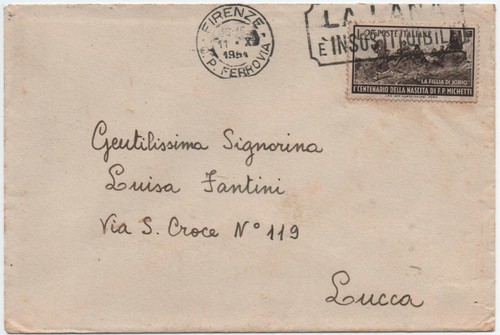 Lettera firenze per lucca - firenze,