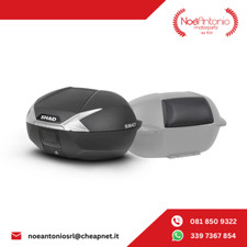 BAULETTO SHAD SH47 NERO CARBON SCOOTER MOTO UNIVERSALE + SCHIENALINO 2 INTEGRALI