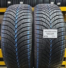 2x PNEUMATICI AUTO INVERNALI 205/55 R16 91H FIRESTONE WINTERHAWK 4 GOMME USATE 