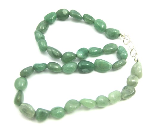 Collana pepite quarzo verde - quarzo, l
