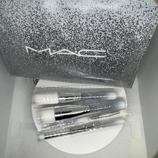 MAC COSMETICS PENNELLO DA NEVE ESSENZIALE PENNELLO KIT 4 PEZZI CON SACCHETTO NUOVO CON SCATOLA