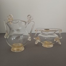 COPPIA PICCOLI VASI VETRO MURANO FIRMATI GIOVANNI CENEDESE