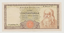 50000 LIRE LEONARDO B 062950 N
