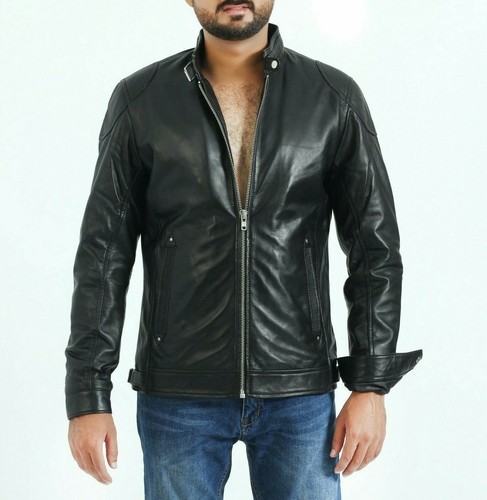 Giacca pelle uomo motociclista