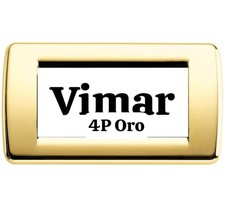 VIMAR 16754.32 PLACCA RONDO' METALLO 4P ORO