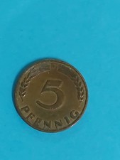 GERMANIA GERMANY 5 PFENNIG 1949 F Bank Deutschen Lander 