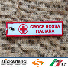 Portachiavi ricamato CROCE ROSSA ITALIANA CRI - 118