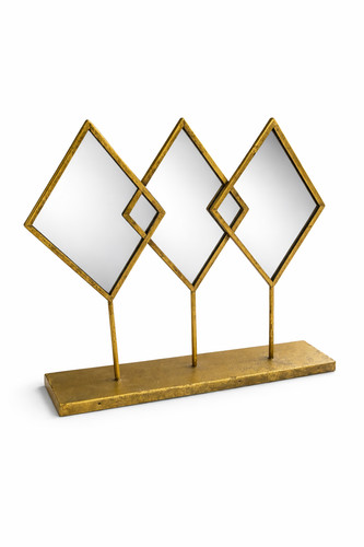 Specchio geometrico oro
