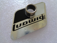 Distintivo e occhiello vintage anni 80 Ludwig Rocker colore bianco e nero. MADE IN USA