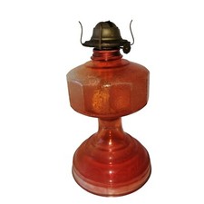 Lampada uragano vetro rosso