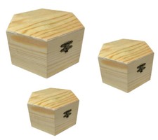 3 scatole esagonali portagioie