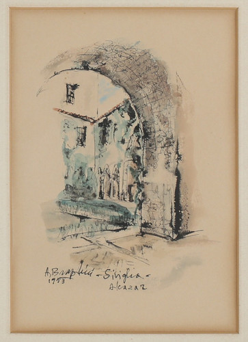 Acquarello firmato angelo - acquarello,