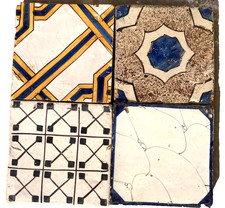 4 Antiche Piastrelle Maiolica