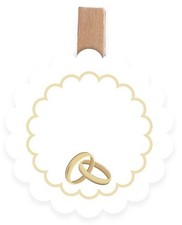 Set 6 mollette chiudipacco/segnaposto Cm. 4,5x6 – Matrimonio