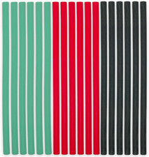 Set Di 18 Bigodini per Papilotte, per Capelli Ricci, 250 Mm X 10 Mm, Multicolore