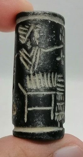 Sigillo cilindro pietra nera