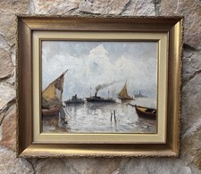 Quadro -Marina Con Barche-