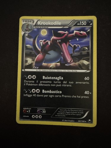 Carta pokemon krookodile - carta,