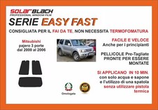 Pellicole Oscuranti Vetri  Mitsubishi Pajero 3p dal 2000-06 post EASY FAST