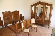 camera letto matrimoniale completa antica Luigi XV noce  fine 800 inizio 900