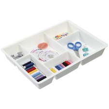 Organizer Cassetti Scrivania Divisori Cassetti Ufficio Svuotatasche Bianco