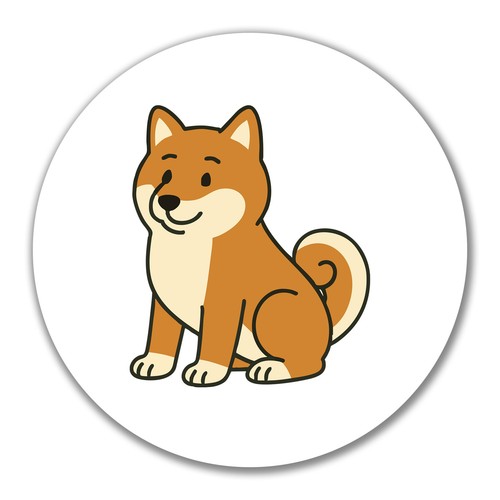 Adesivo shiba inu fumetto - adesivo,