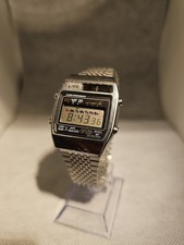 Orologio Uomo Vintage Seiko Quarzo Acciaio Inox Sveglia Digitale A158-5069