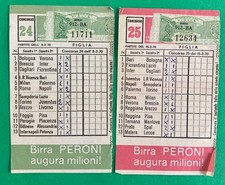 2 schedine TOTOCALCIO 1970