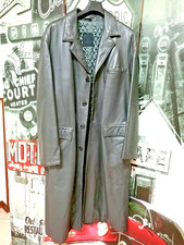 CAPPOTTO PELLE UOMO GRIGIO SCURO BELLO VITAGE