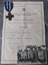 CC395) CROCE GUERRA CON DIPLOMA E FOTOGRAFIA DECRETO 1942