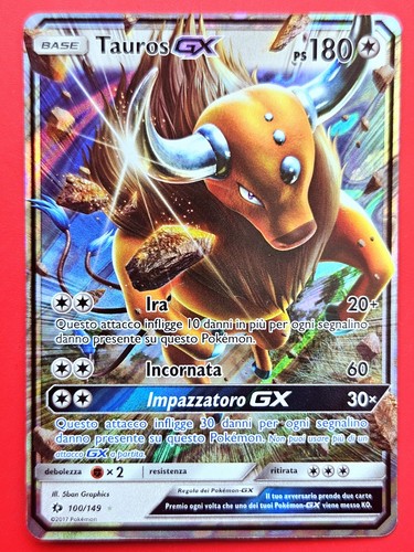 Carta pokemon tauros sole - gx,