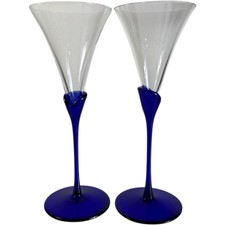 Bicchieri Blu Cobalto Flauti