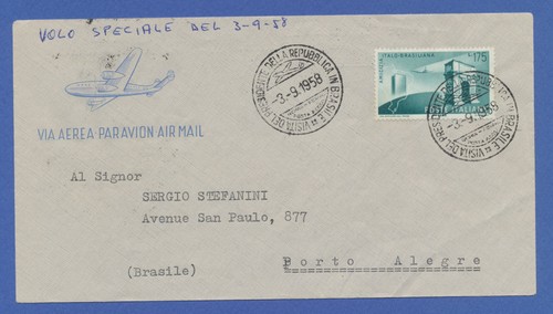 Postal history italy 1958 - postal,