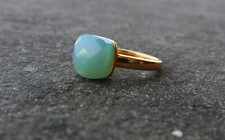 Anello acqua calcedonio
